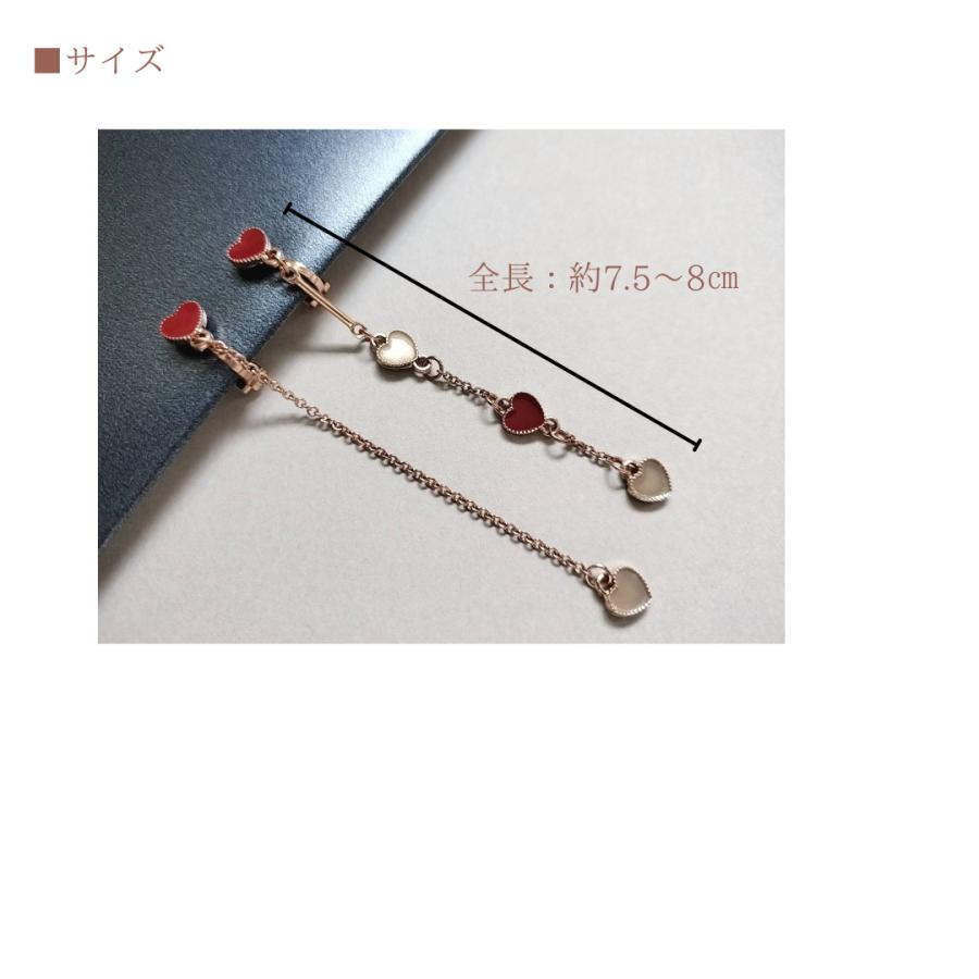 イヤリング チェーンイヤリング ハート ダンスアクセ　ダンス 赤   ロマンティック ガーリー　韓国アクセサリー　KPOP |  | 03