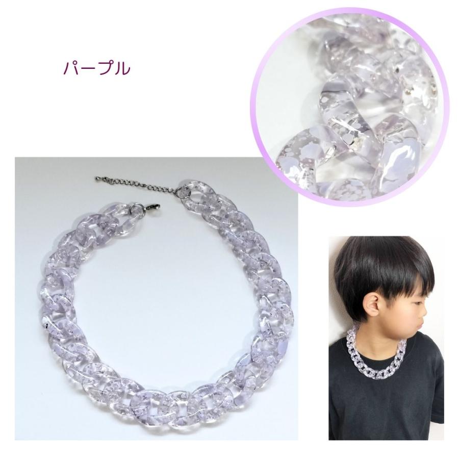 チェーンネックレス ネックレス ダンスアクセ ダンス クリア ピンク