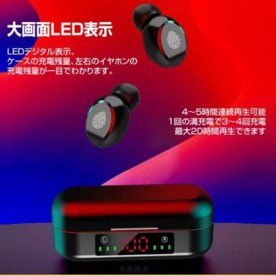 防水 ワイヤレスイヤホン Bluetooth イヤホン ブルートゥース 5.0 両耳 片耳 防水 梅雨 雨 充電ケース コンパクト スポーツ 汗 |  | 01