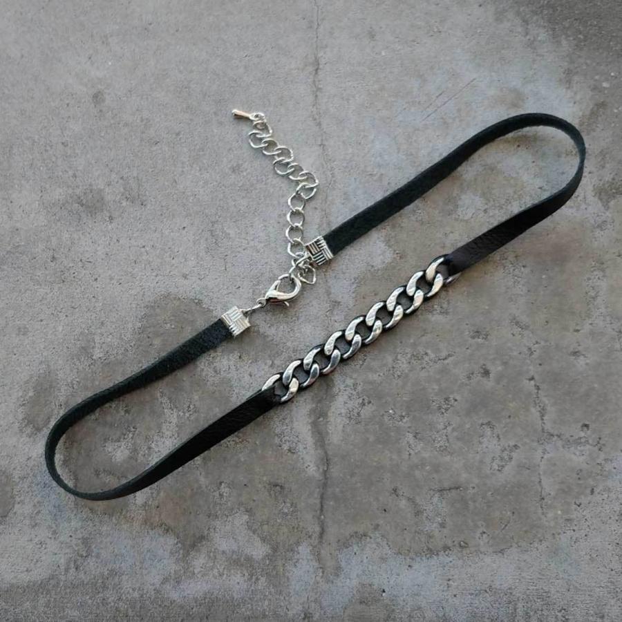 チョーカー ネックレス 痛くない 黒 シルバー チェーン 鎖 羊革 革紐 コーデ 男 女 キッズ Hiphop 着こなし 細 オシャレ カッコいい 韓国 N 1 3 Fairy Tale 通販 Yahoo ショッピング