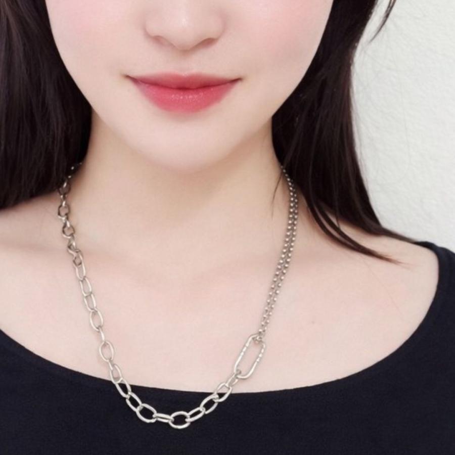 ネックレス チェーンネックレス シルバー シンプル 男女兼用 クール 使いやすい ダンスアクセ | 