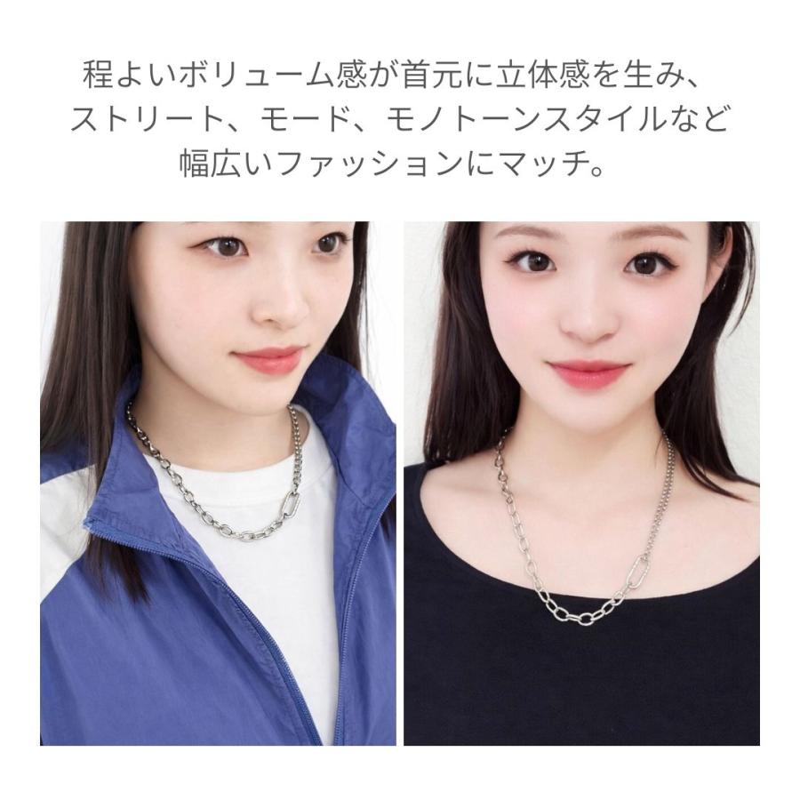 ネックレス チェーンネックレス シルバー シンプル 男女兼用 クール 使いやすい ダンスアクセ |  | 02