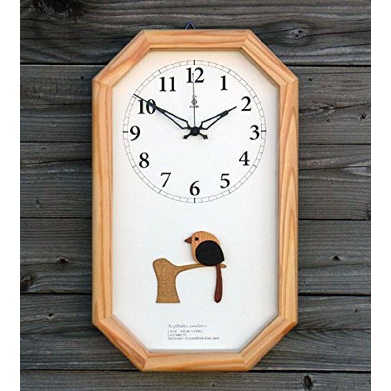 【初売り】 「キコリの時計」 木の振子時計 エナガの電波時計 その他インテリア時計