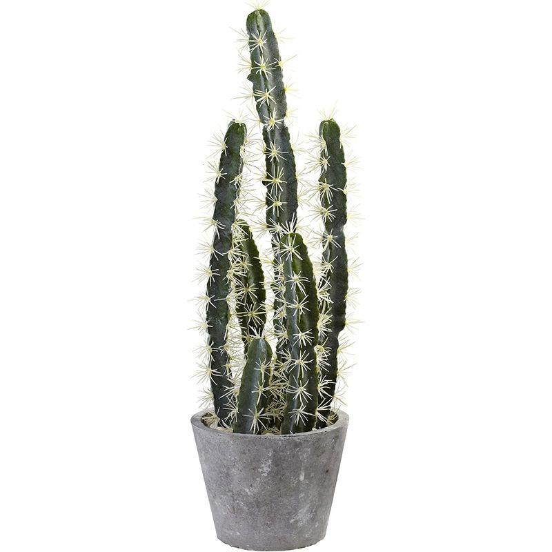 Nearly Natural 4845 装飾用サボテンガーデン セメントプランター付き