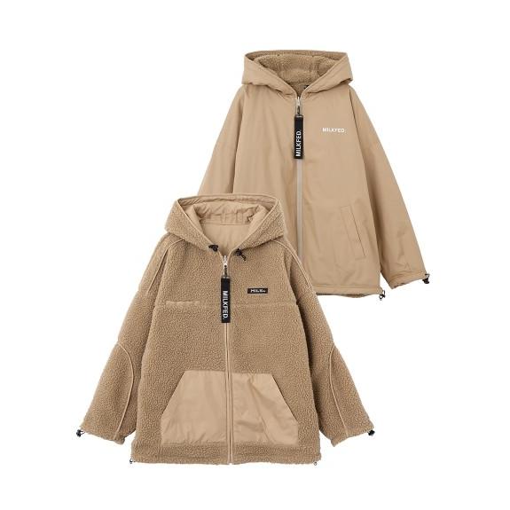 ミルクフェド MILKFED REVERSIBLE HOODED BOA BLOUSON リバーシブル 