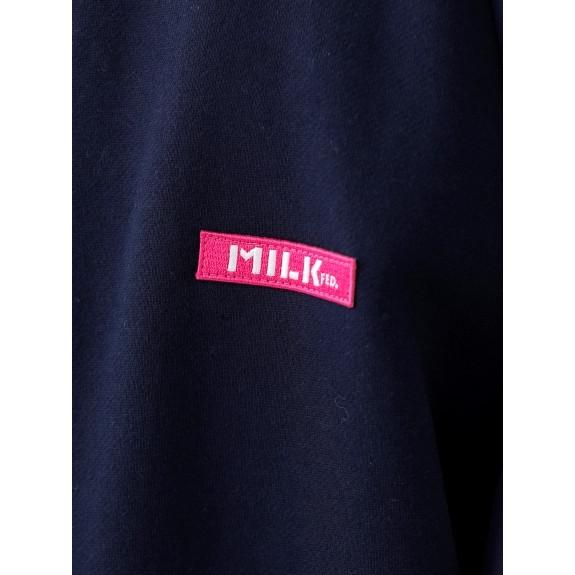 MILKFED./ ロゴジャケット MILKFED. ミルクフェド MILKFED LOGO JACQUARD ZIP HOODED TOP