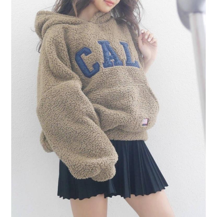 GYDA ジェイダ CAL ボア フード パーカー ボリューム素材 アメリカ国旗  