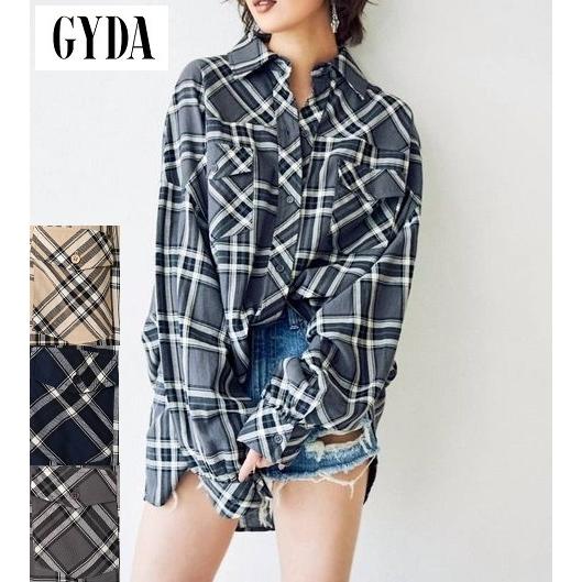 ジェイダ Gyda ボリュームスリーブ Bigチェックシャツ 羽織り チェック ビックシルエット カジュアル 109 セクシー ユニセックス レディース ブランド Faithstore 通販 Yahoo ショッピング