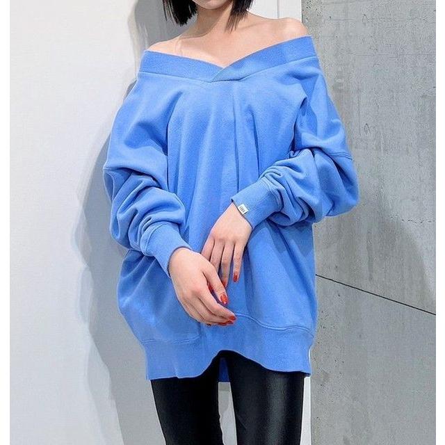 GYDA ジェイダ FEEL BUNNY VネックスウェットTOPS トレーナー GYDA ジェイダ FEEL BUNNY VネックスウェットTOPS トレーナー
