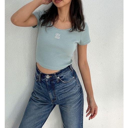 GYDA ジェイダ Square gyda STONE テレコ トップス カットソー