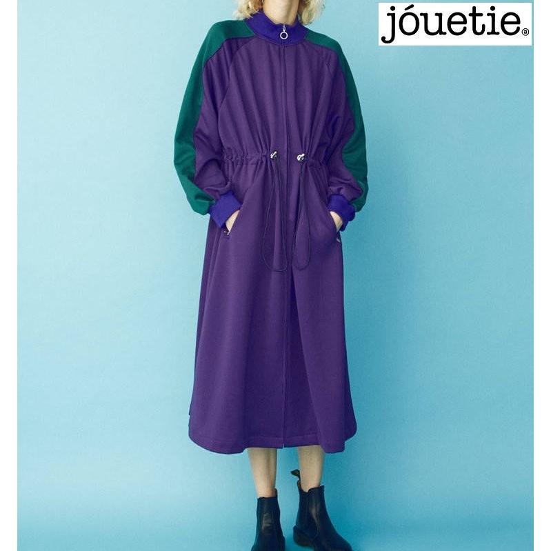 Jouetie ジュエティー ロングジャージコート スポーティー ロングワンピース 個性派 パープル Ppl Faithstore 通販 Yahoo ショッピング