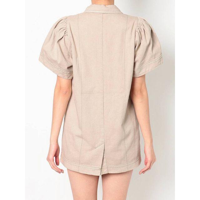 ジュエティー jouetie カラーステッチハーフスリーブジャケット 羽織