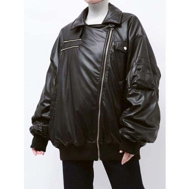 jouetie（ジュエティ） ジュエティー フェイクレザーライダースMA-1