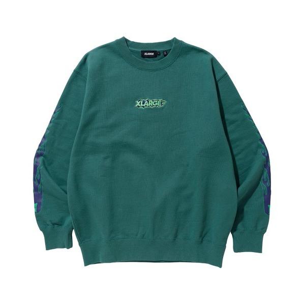 XLARGE エクストララージ FIRE LOGO CREWNECK SWEAT ファイヤー XLARGE エクストララージ FIRE LOGO CREWNECK SWEAT ファイヤー