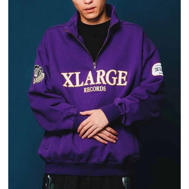 XLARGE エクストララージ XL RECORDS HALF ZIP PULLOVER SWEAT XLARGE エクストララージ XL RECORDS HALF ZIP PULLOVER SWEAT