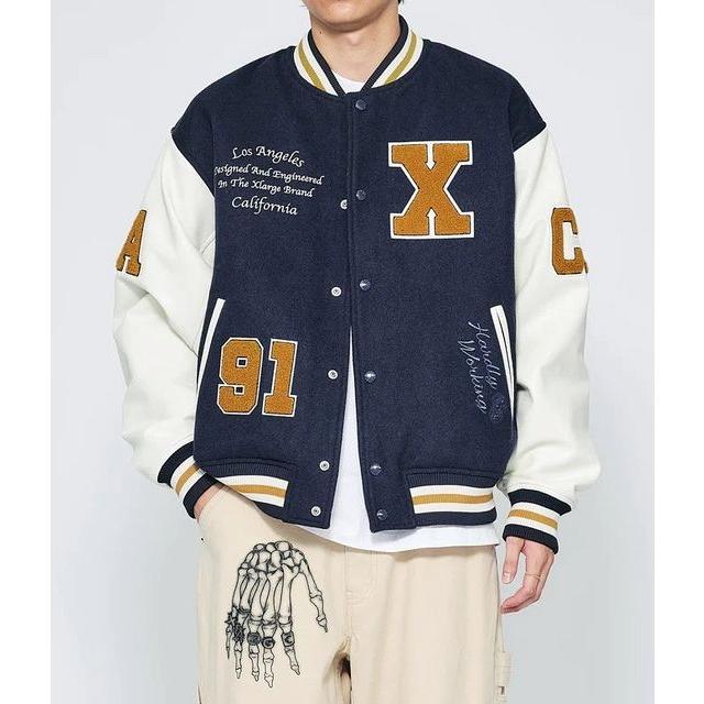 エクストララージ XLARGE OG LOGO VARSITY JACKET オージー スタジャン ヴァーシティー ジャケット アウター ジャンパー 人気 新品 正規 ストリート｜faithstore2017｜19