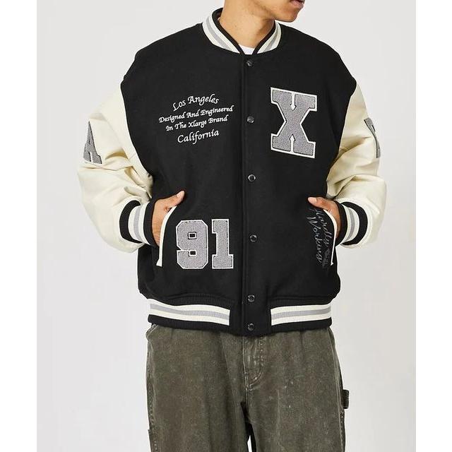 エクストララージ XLARGE OG LOGO VARSITY JACKET オージー スタジャン ヴァーシティー ジャケット アウター ジャンパー 人気 新品 正規 ストリート｜faithstore2017｜20