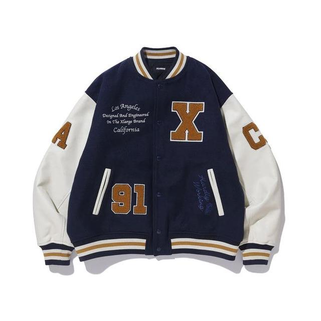 エクストララージ XLARGE OG LOGO VARSITY JACKET オージー スタジャン ヴァーシティー ジャケット アウター ジャンパー 人気 新品 正規 ストリート｜faithstore2017｜08