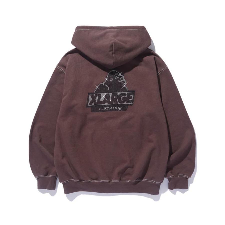 *p(R)ojectR® ラインストーンロゴフーディ XL XLARGE（エクストラ ラージ） メンズ ラインストーン OG ジップ