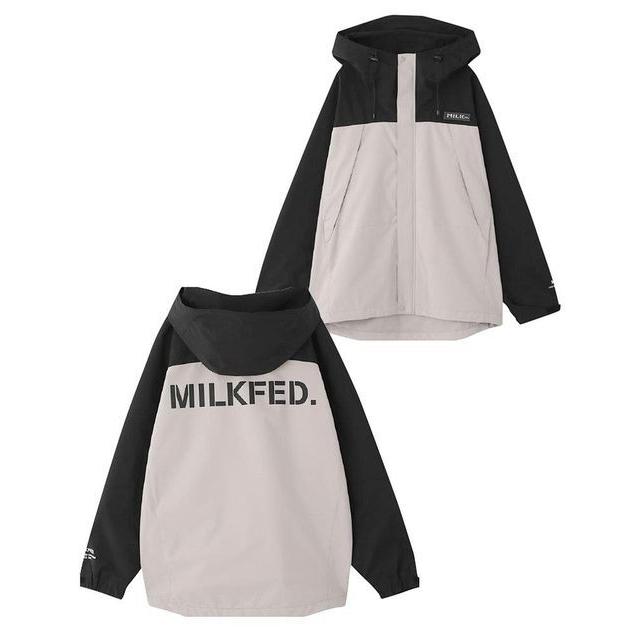 MILKFED. ミルクフェド BACK LOGO BICOLOR MOUNTAIN PARKA バックロゴ
