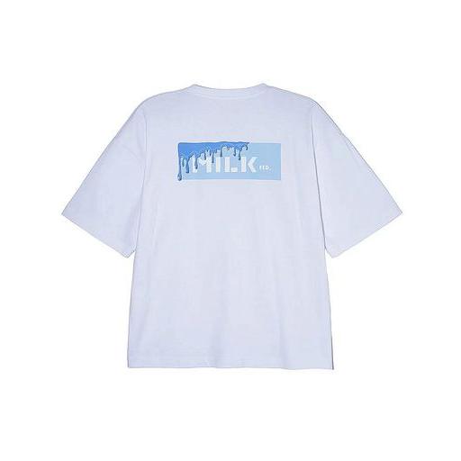 ミルクフェド MILKFED. MELT BAR WIDE S/S TEE Tシャツ 半袖 カットソー バーロゴ ボックス 液だれロゴ ビックシルエット レディース ブランド 正規｜faithstore2017｜05