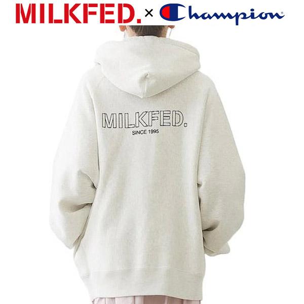 MILKFED. ミルクフェド × CHAMPION SWEAT HOODIE チャンピオン MILKFED. ミルクフェド × CHAMPION SWEAT HOODIE チャンピオン