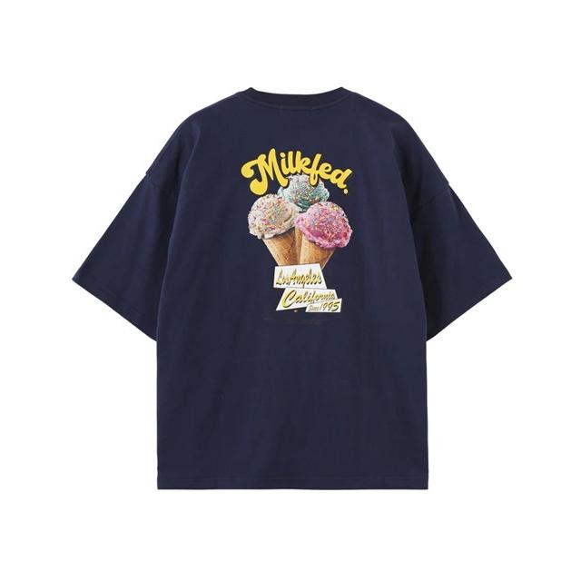 MILKFED.（ミルクフェド） Tシャツ 半袖 MILKFED. TRIPLE ICE WIDE S/S 