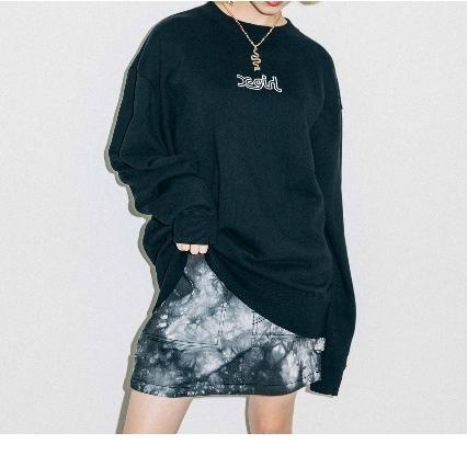 X-girl エックスガール X-GIRL OUTLINE MILLS LOGO SWEAT TOP