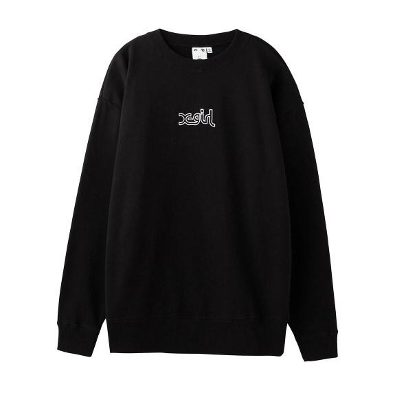 X-girl エックスガール X-GIRL OUTLINE MILLS LOGO SWEAT TOP