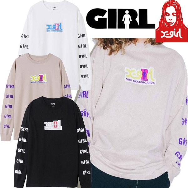 エックスガール X Girl Girl Skateboards L S Tee ロンｔ 長袖 ロゴ 袖プリント ガール スケートボード コラボ ブランド レディース メンズ ユニセックス Faithstore 通販 Yahoo ショッピング