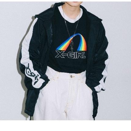 ☆セール SALE☆ エックスガール X-GIRL LINE HOODIE BLOUSON ライン 