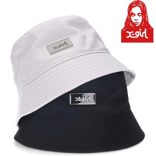 エックスガール X-GIRL LOGO BUCKET HAT ロゴ バケット ハット 帽子 可愛い シンプル ブランド レディース ユニセックス
