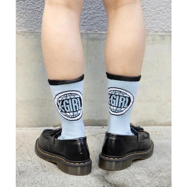 エックスガール X-GIRL WORLD LOGO RIB SOCKS ワールドロゴ ソックス  靴下 小物 雑貨 ギフト プレゼント ブランド レ ディース｜faithstore2017｜03