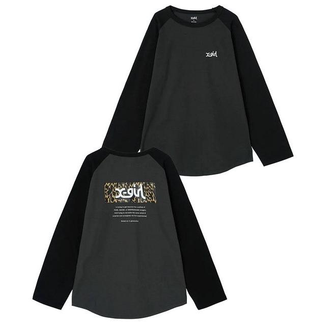 エックスガール X-GIRL LEOPARD BOX BIG B/B TEE レオパード ロゴ 