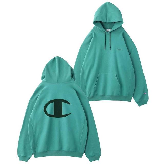 エックスガール X-GIRL X-girl × Champion REVERSE WEAVE HOODIE チャンピオン コラボ パーカー フーディー スウェット ロゴ レディース 正規 新品｜faithstore2017｜03