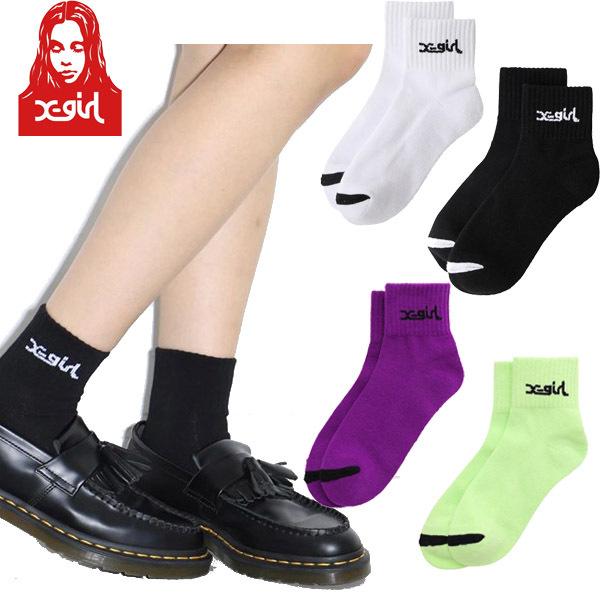 4周年記念イベントが エックスガール X Girl Logo 2p Socks ロゴ ソック ス 2足 セット 靴下 小物 雑貨 ギフト プレゼント ブランド レ ディース Aynaelda Com