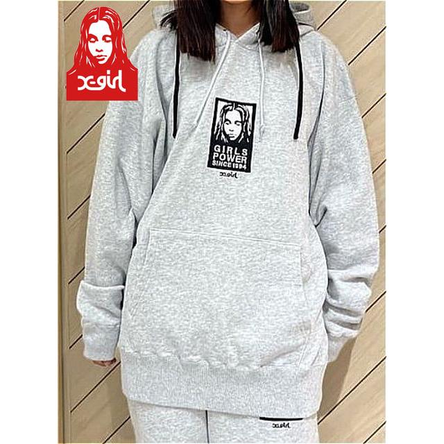 X-girl エックスガール X-GIRL FACE PATCH SWEAT HOODIE X-girl エックスガール X-GIRL FACE PATCH SWEAT HOODIE