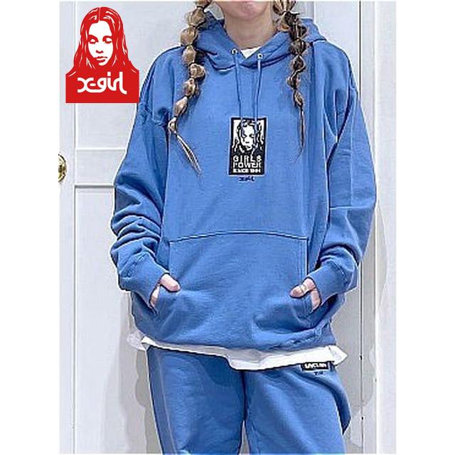 X-girl エックスガール X-GIRL FACE PATCH SWEAT HOODIE X-girl エックスガール X-GIRL FACE PATCH SWEAT HOODIE
