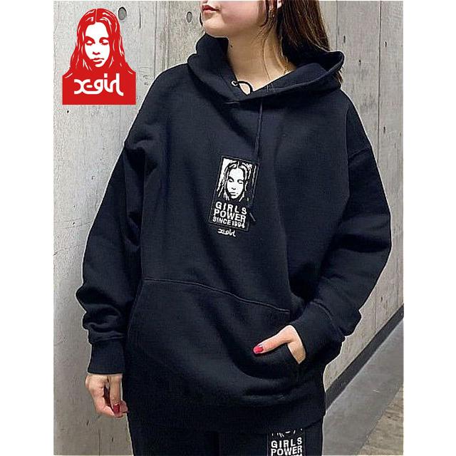 X-girl エックスガール X-GIRL FACE PATCH SWEAT HOODIE X-girl エックスガール X-GIRL FACE PATCH SWEAT HOODIE