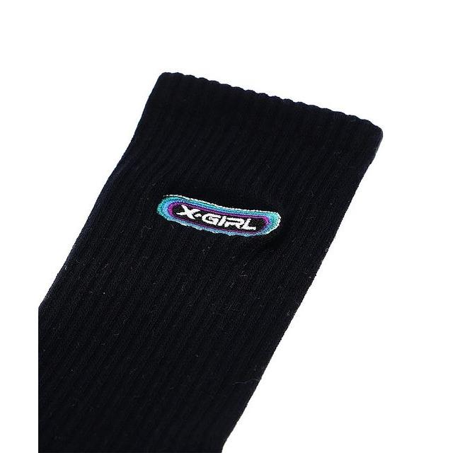 エックスガール X-GIRL OVAL LOGO EMBROIDERY RIB SOCKS オーバルロゴ 刺しゅう ソックス 靴下 レディース ストリート ブランド 新品 正規品｜faithstore2017｜06