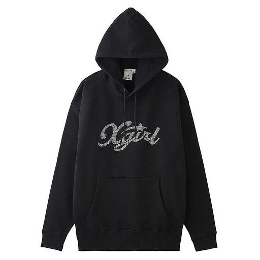 X-girl エックスガール RHINESTONE STAR CURSIVE LOGO SWEAT X-girl エックスガール RHINESTONE STAR CURSIVE LOGO SWEAT
