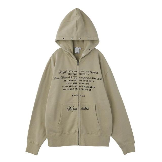 X-girl（エックスガール） X-girl EYELET EMBROIDERY ZIP UP SWEAT 