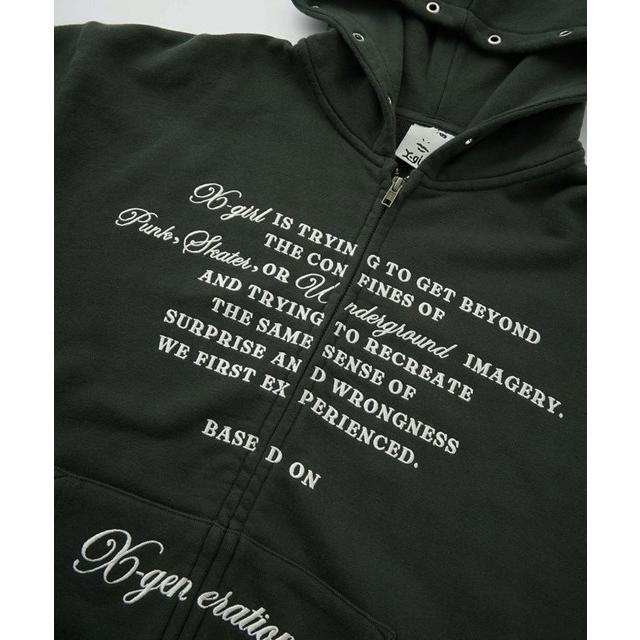 X-girl（エックスガール） X-girl EYELET EMBROIDERY ZIP UP SWEAT 