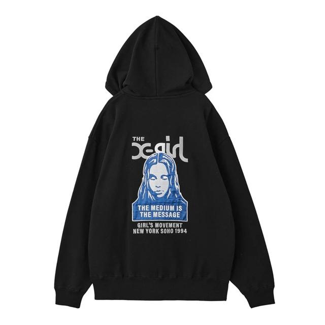 X-girl（エックスガール） X-girl FACE PATCH AND LOGO ZIP UP SWEAT