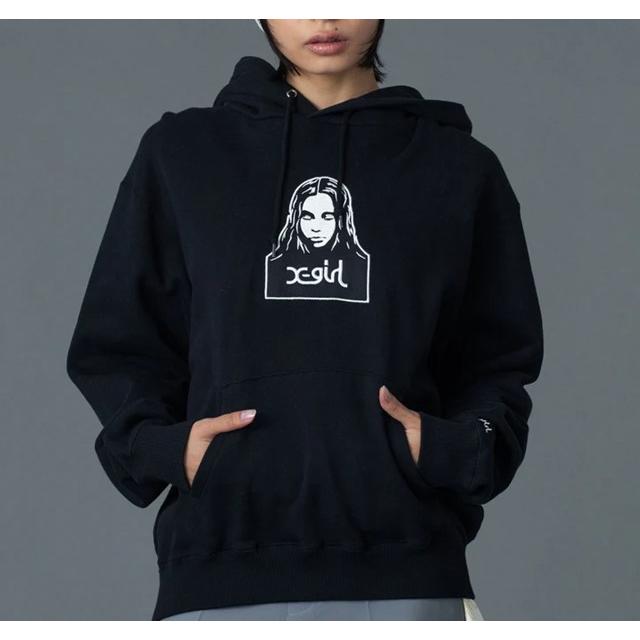 X-girl（エックスガール） FACE PATCH SWEAT HOODIE パーカー フーディ