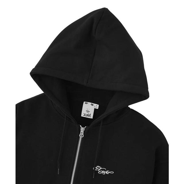 X-girl（エックスガール） RHINESTONE LOGO AND FACE ジップパーカー