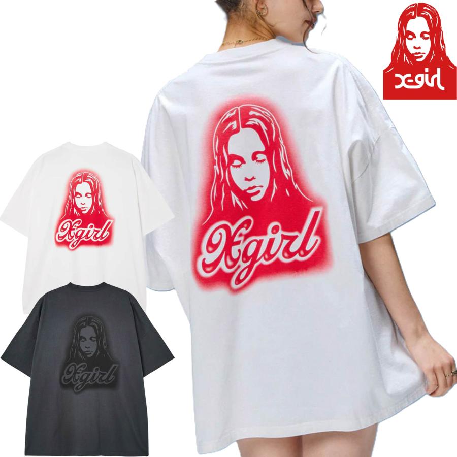 X-girl（エックスガール） レディース SPRAY FACE S/S BIG TEE DRESS