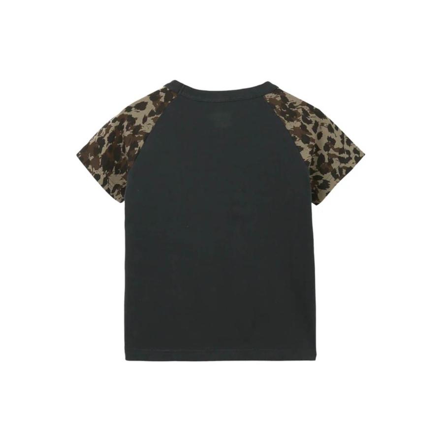 X-girl（エックスガール） レディース LEOPARD MIX RAGLAN S/S BABY