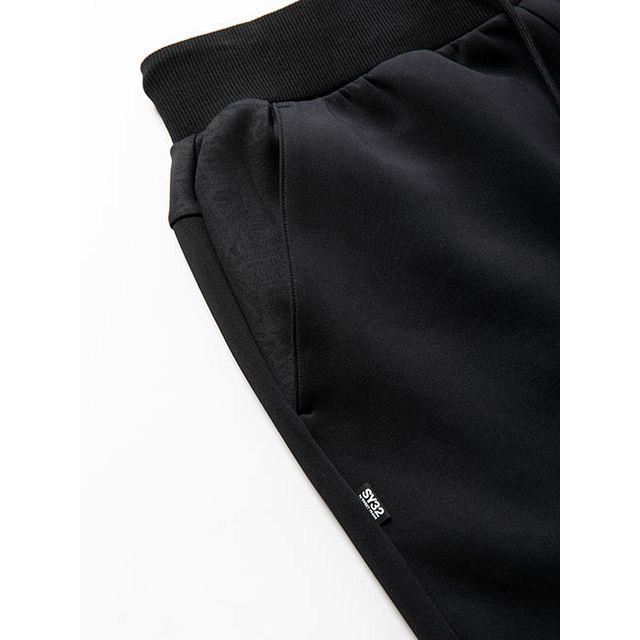 SY32 by SWEET YEARS SY32 by SWEET YEARS エスワイサーティトゥ DOUBLE KNIT EMBOSS LOGO LONG PANTS ダブルニット ロゴ パンツ 細身 シンプル ユニセックス 正規 新品