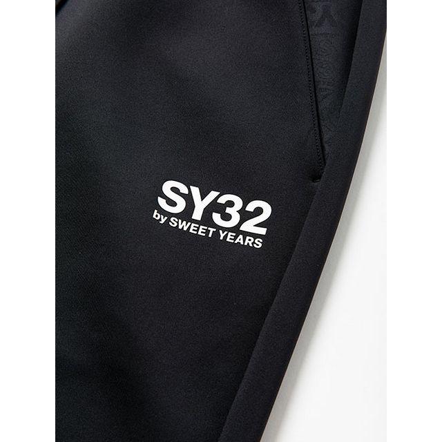 SY32 by SWEET YEARS SY32 by SWEET YEARS エスワイサーティトゥ DOUBLE KNIT EMBOSS LOGO LONG PANTS ダブルニット ロゴ パンツ 細身 シンプル ユニセックス 正規 新品